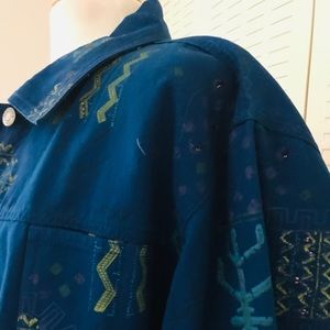 Chico’s Design Blue Jacket Size Large